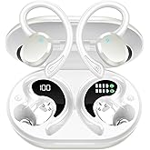 Wireless Earbud, Bluetooth 5.4 Headphones IP7 Waterproof for Sport, 48H Running Wireless Earphones with ENC Noise Cancelling Mic, Deep Bass Over Ear bud with Earhooks for Android, iOS, Workout, Gym