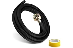 HASANBAR Dehumidifier Drain Hose 3/4 Inch FHT, 12 Foot, with Premium Brass Connectors to Prevent Water Leakage, 18FFDHMH01 Drain Hose Compatible with Most Brands of Dehumidifiers