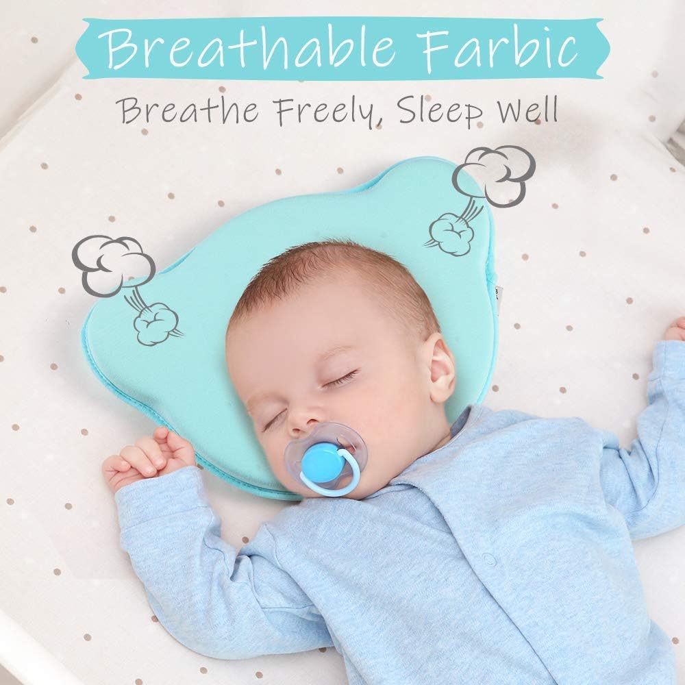 Baby PillowBaby Pillow Anti Flat Head With Removable Cool Touch Pillowcase for Overheat