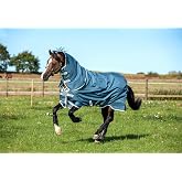 Horseware&reg; Amigo&reg; AmECO 12 Plus Turnout 0g - Teal/Grey, 81 inches