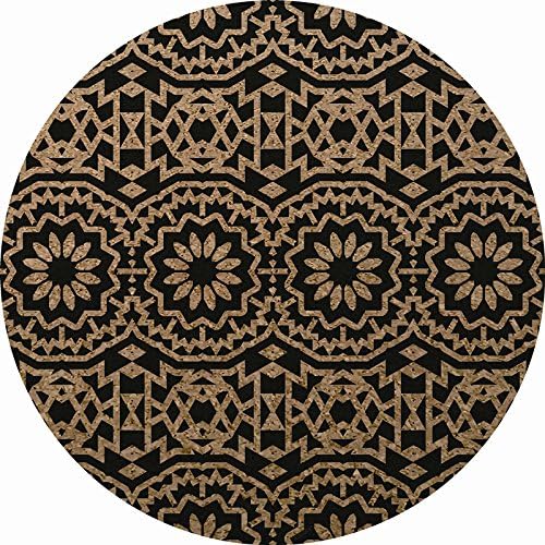 Tribe West Baby Playmat. Easy Clean Round Activity Floor Mat for Crawling Babies, Toddlers, Boy or Girl, 100% Natural Rubber and Cork, Durable. Every Sale Supports Global Artisan Partners (Bohermian)