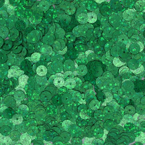 6mm Flat Round SEQUIN PAILLETTES ~ Green Metallic HOLOGRAM Reflective Rainbow ~ Loose sequins for embroidery, bridal, applique, arts, crafts, and embellishment. Made in USA.