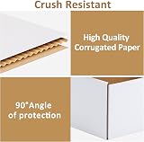 RLAVBL 20 Pack 12x9x4in White Corrugated Shipping Boxes 30.5x22.9x10.2cm view 5