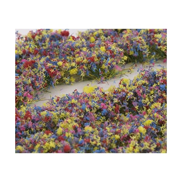 WWScenics Statische Grasfasern Grasbüschel & Streifen Set | 6mm Blumen Mischung | FLO6MIX | für Modellbau… – Bild 3