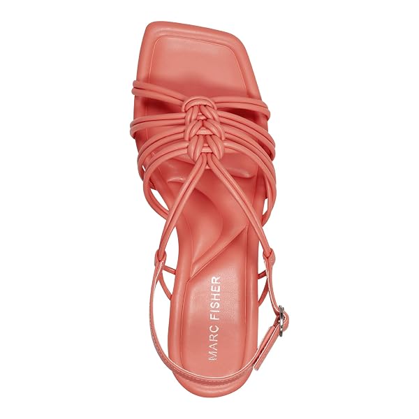 MARC FISHER WOMEN’S MAGNIFY2 HEELED SANDAL, ORANGE 800, 5