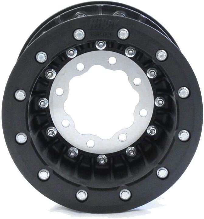 Hiper Tech 3 Single Beadlock Wheel (Front / 10x5 3+2) (Black) Compatible With 09-19  YAMAHA   YFZ450R