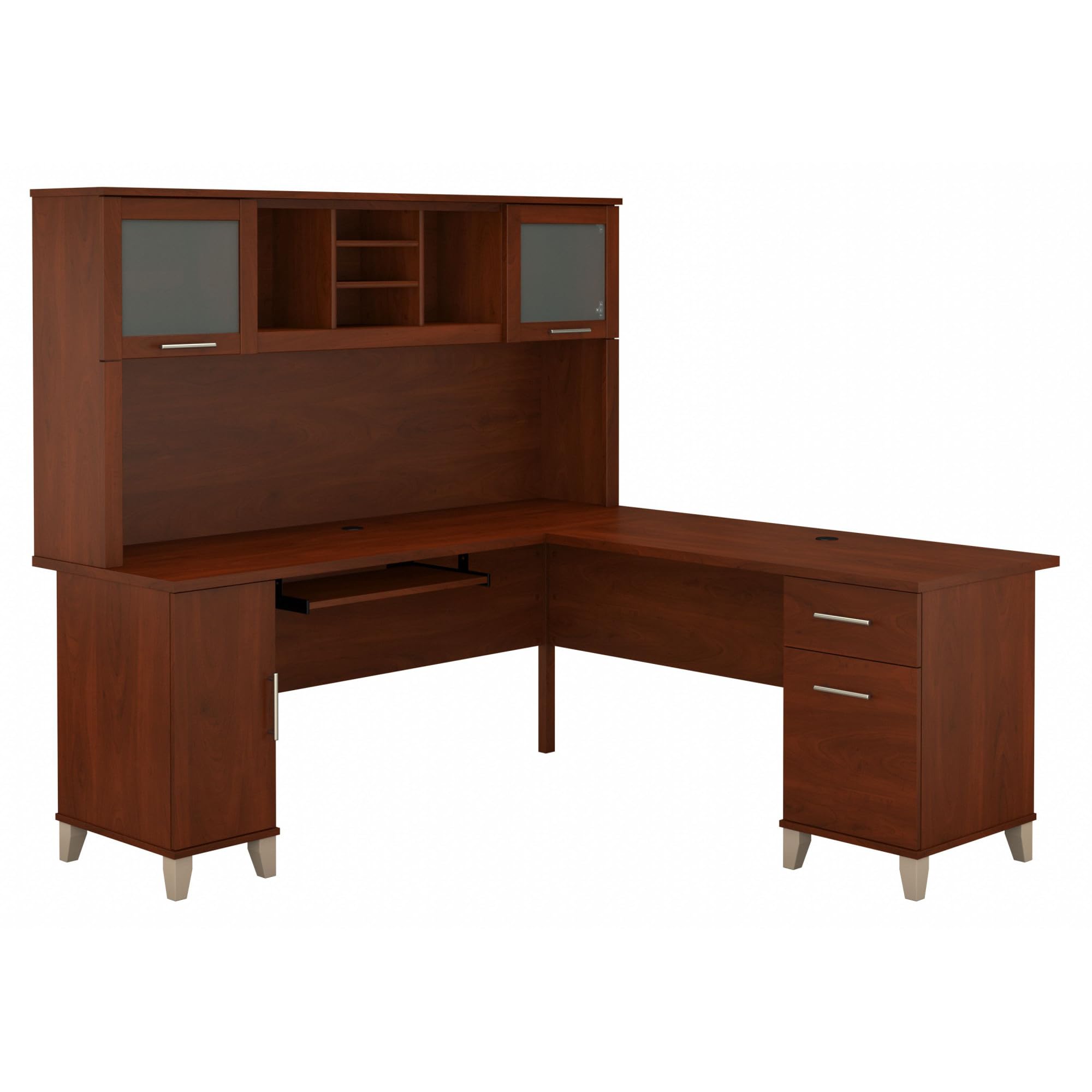 Photo 1 of ***SELLING FOR PARTS*** Bush Furniture Somerset 72W L Shaped Desk with Hutch in Hansen Cherry