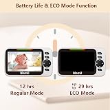 Blemil 5 Inch Split-Screen Baby Monitor 1000ft 30H Battery Night Vision Pan view 3