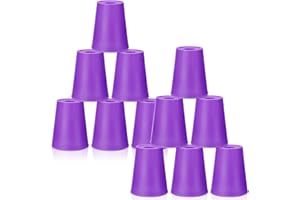 ywmigl 12 Pcs Sports Stacking Cups Stacking Cup Game Set Classic Stacking Games Speed Training Game for Classroom Travel Party Challenge Competition for Boys Girls Boy and Adult (Purple)