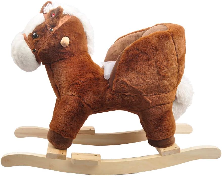 Linzy 21" Horse Baby Rocker W/Safety Belt