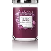 Colonial Candle Holiday Sparkle Scented Jar Candle, Classic Cylinders Collection, 2 Wick, Purple, 11 oz - Up to 80 Hours Burn