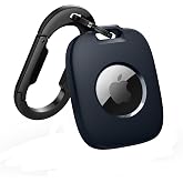 SURITCH for AirTag Holder 1 Pack, Keychain with Anti-Lost Carabiner, Shockproof TPU Protective Case for AirTag for Kids, Keys