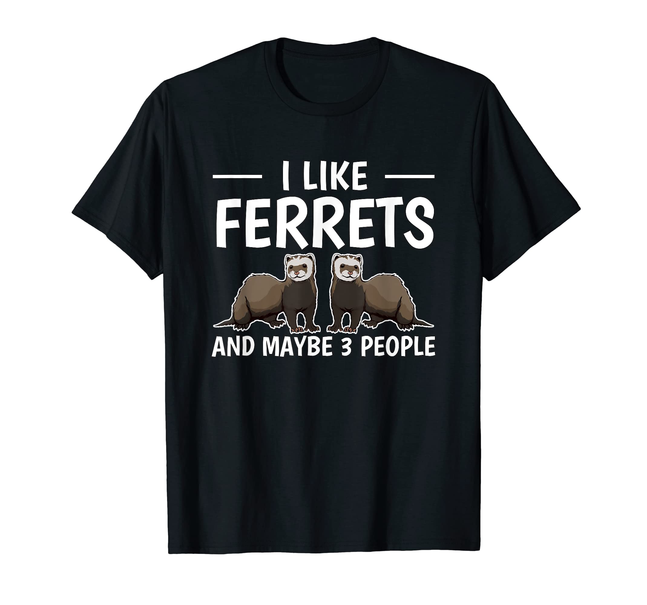 Ferret Quote I Like Ferrets And Maybe 3 People Ferret T-Shirt