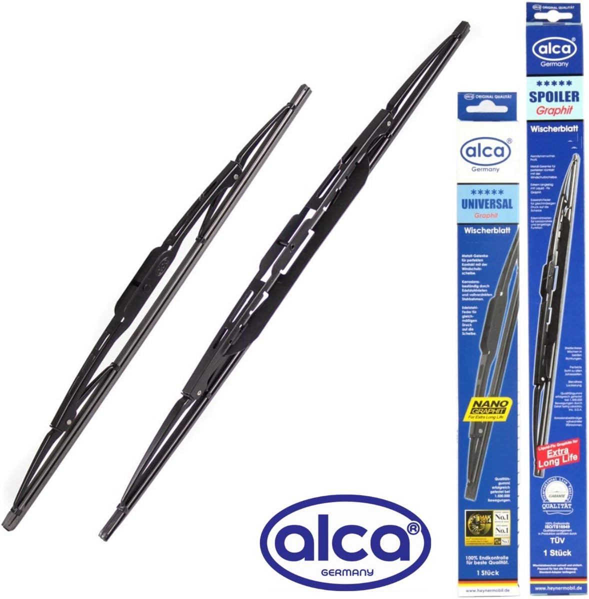 Alca Germany Spoiler Windscreen Wiper Blades Front Replacement Set 24"20" AUS2420H Soul 2009-onwards