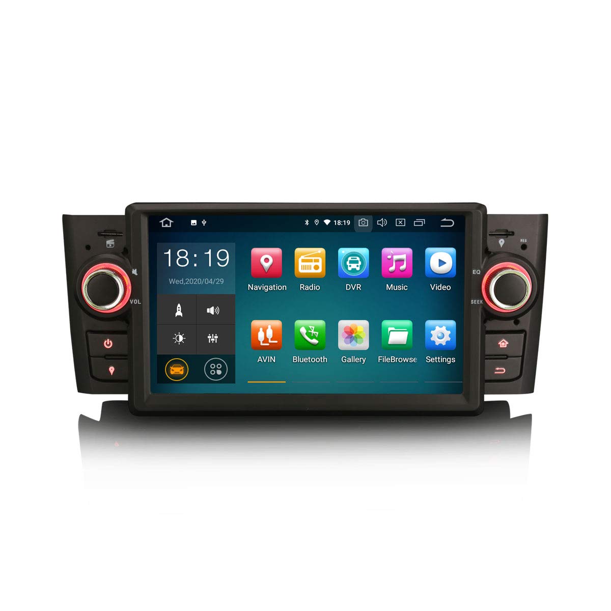 ERISIN 7 Inch Android 10.0 Car Stereo Multimedia Player for FIAT Punto Linea Support GPS Sat Nav Carplay Android Auto Bluetooth A2DP Wifi 4G DAB + RDS Mirror Link TPMS SWC 2GB RAM + 16GB ROM