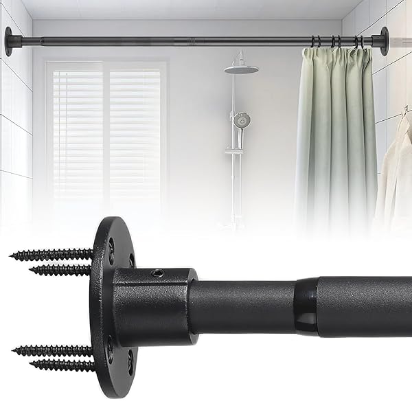 SHOWER CURTAIN ROD 30-49 INCH CLOSET ROD, 1...