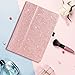 iPad 2017/2018 9.7 Case,iPad Air Case,iPad Air 2 Case,Fingic Thin Sparky Case Smart Folio Case Cover with Auto Sleep/Wake Function Stand PU Leather Cover for ipad Air/Air2/iPad 9.7 2017/2018,Rose Gold