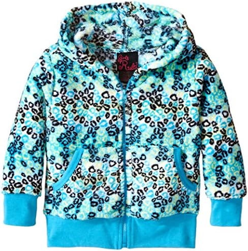 Girls Rule Little Girls' Toddler Animal Printed Woobie Hoodie, Turquoise, 2T