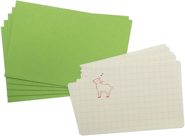 Amazon Co Jp Musha Musha メッセージカード ミニカード 封筒5枚セット 方眼 赤 おもちゃ