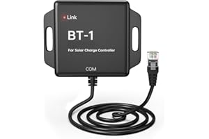BATERIA POWER BT-1 Wireless Module RJ12 Communication Port for MPPT Solar Charge Controllers 20A/30A/40A, cooperates with Mobile Phone APP to Realize, Parameter Setting, and Data Viewing of The System, RS232