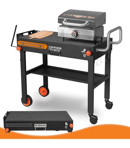 thumbnail image 2 of Daintyso Portable Blackstone Griddle Stand Grill Table 17 2 of 13
