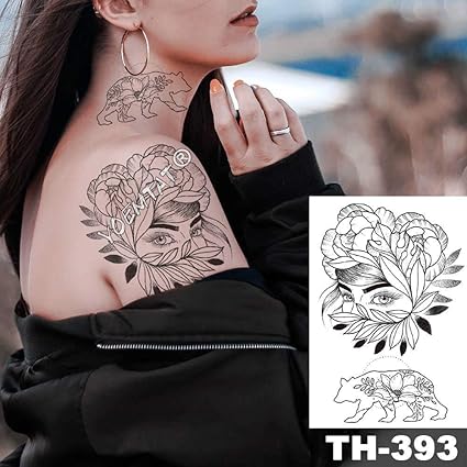 Tzxdbh 5 Pcs Fleur Géométrique Rose Oeil Feuilles étanche
