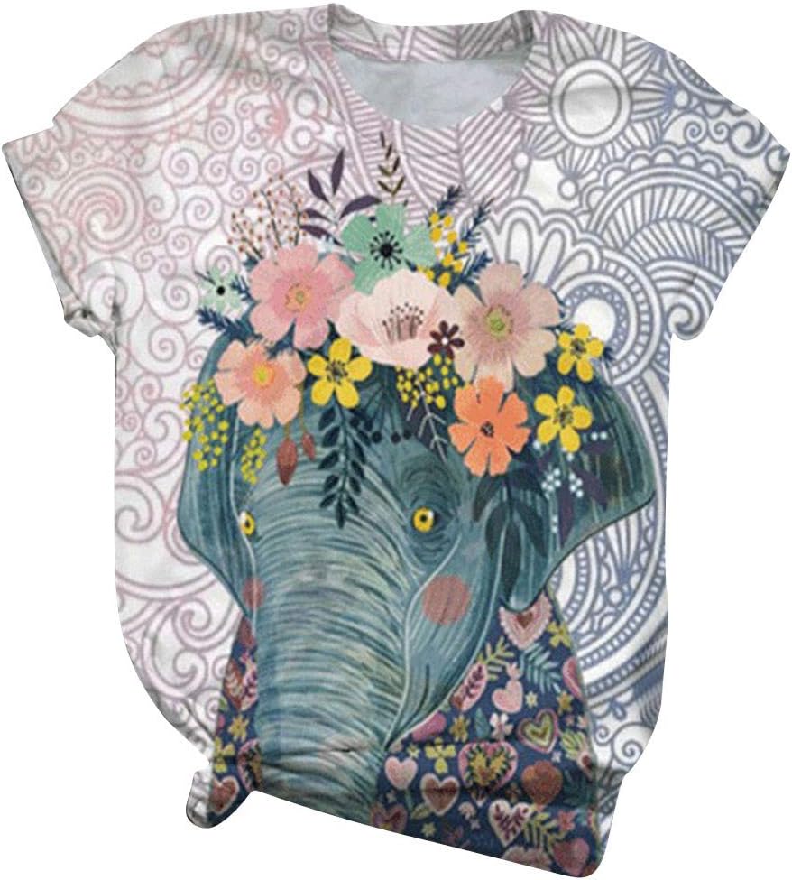 Franterd Graphic Tees for WomenCasual Summer Funny 3D
