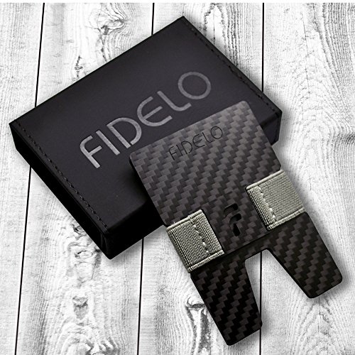 FIDELO Carbon Fiber Minimalist Slim Wallets for Men Front Pocket RFID