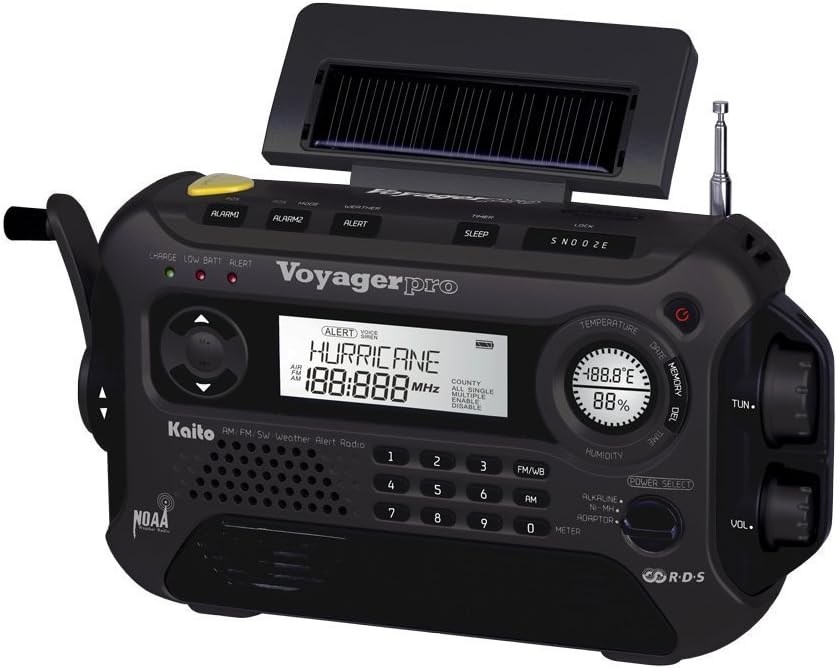 Voyager Pro Digital Hand Crank AM FM Shortwave Radio Solar Camping
