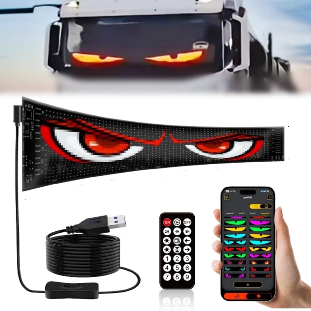 Devil Eyes Light For Cars - Colorful LED Smart Eye Lamp Soft