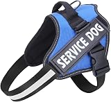 Belababy Soft No Pull Dog Harness Small Adjustable Reflective Blue