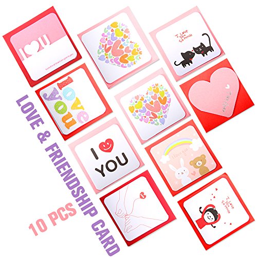 Geekper 40 Pack Greeting Cards - Assorted Thank You Note Cards for Wedding Birthday - Envelopes Included 2.7 x 2.7 inch