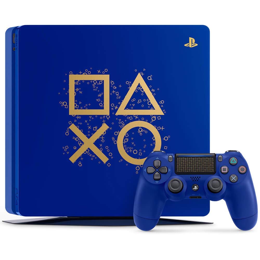 PlayStation 4 Slim 1TB Limited Edition Console - Days of Play Bundle (Renewed)