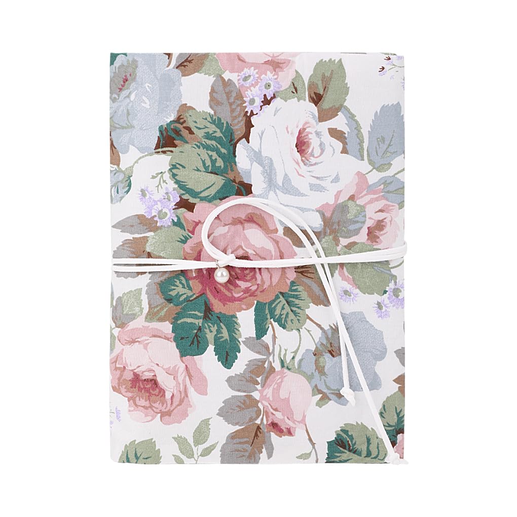 FineInno Rose Cloth Book Sleeve Washable Book Covers for Paperbacks Soft Book Protector for Teacher Reading Enthusiasts (Rose)