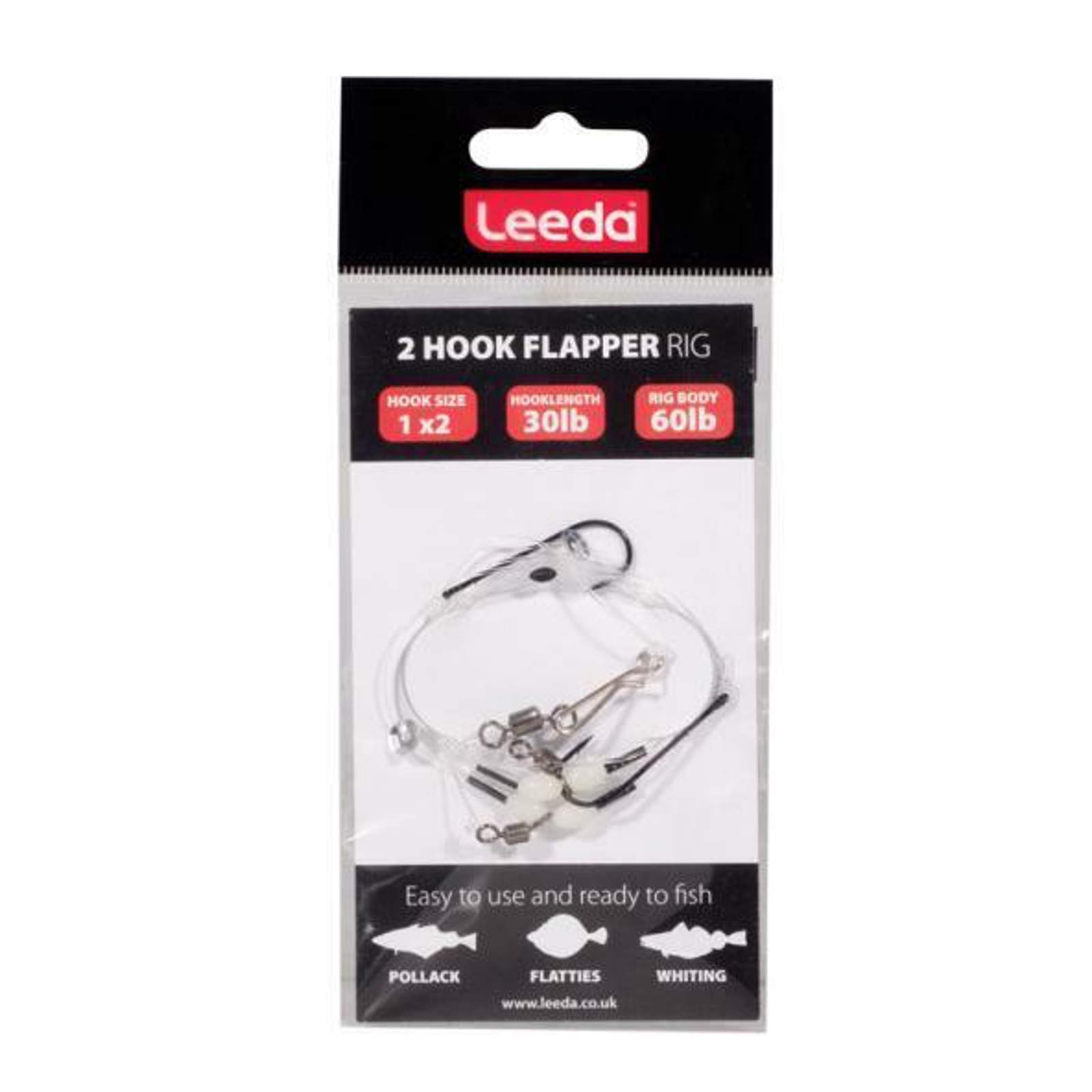 Leeda 2 Hook Flapper (1 pack of 5 quantity)