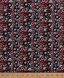 Cotton McCormick Farmall Tractor Tires Wheels International Harvester Logo Farming Farms Farmer Transportation Cotton Fabric Print by The Yard (10186)