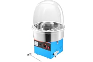 Uargd Electric Cotton Candy Machine, 1000W Floss Maker with Protective Cover, Commercial Candy Maker with Stainless Steel Bow