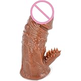 LexBlue（TM）男性のための現実的なシリコーンスリーブペニスエクステンダー巨根引き伸ばし拡張コンドーム