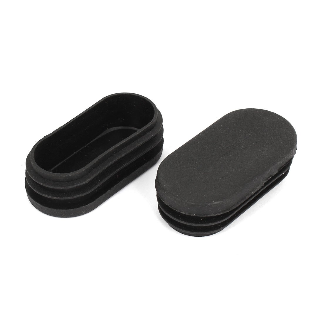 Sourcingmap 2Pcs Plastic Oval Blanking End Caps Bung Tubing Tube Inserts 30x60mm