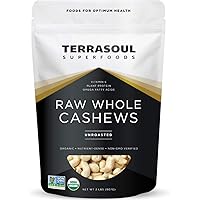 Terrasoul Superfoods Organic Raw Whole Cashews, 32 oz./2lb