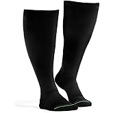 Copper Fit Viscose Bamboo Extra Soft & Comfortable Wide Calf Socks For Men &Women Easy On, Easy Off, Circulation &Swelling Relief For Travel, Nurses, Running, & Recovery