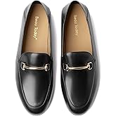 BEAU TODAY Loafers for Women Flats Shoes, Women’s Leather Penny Loafers, Comfortable Slip-on Business Casual Loafers Pointed Toe Non-Slip Office Work Trendy Ladies Flat Dress Shoes