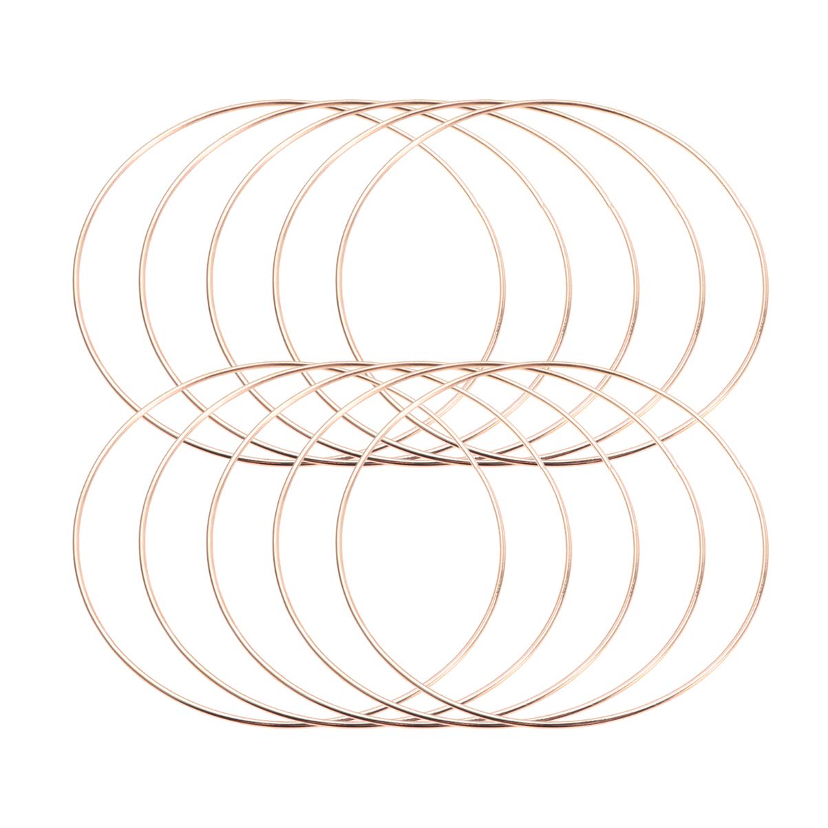 Healifty Moon Wreath Macrame Garland 10pcs Metal Rings Hoops Macrame Rings Metal Dreamcatcher Rings Hoops for DIY Craft Dream Catcher 80mm Embroidery Supplies Embroidery Accessories