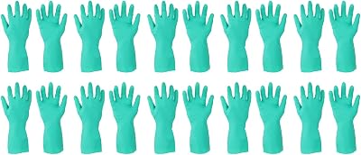 sourcing map Nitrile Chemical Resistant Gloves Industrial Safety Work Medium