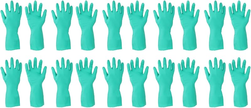 sourcing map Nitrile Chemical Resistant Gloves Industrial Safety Work Medium