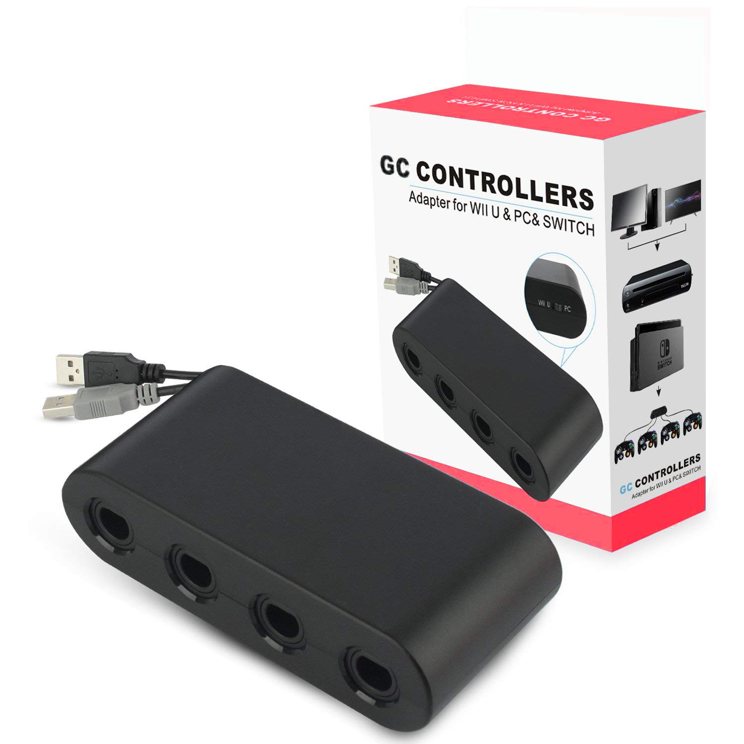 Wireless Gamecube Gamecube Adaptor Gamecube Controller Adapter,BRIGHTSHOW  Super Smash Bros Wii U Gamecube Adapter NGC Controller For Nintendo Switch 