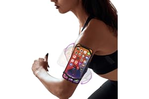 JEMACHE Running Workouts Cell Phone Armband for iPhone 16 15 14 13 12 11 Pro Max/Plus, Samsung Galaxy S25 S24 S23 S22 Ultra/P