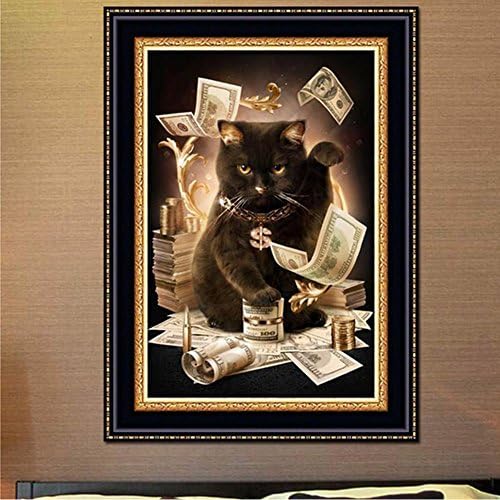 Mingo 5D DIY Diamond Painting Rhinestone Lucky Cat of Crystals Embroidery Kits Arts, Crafts &amp; Sewing Cross Stitch