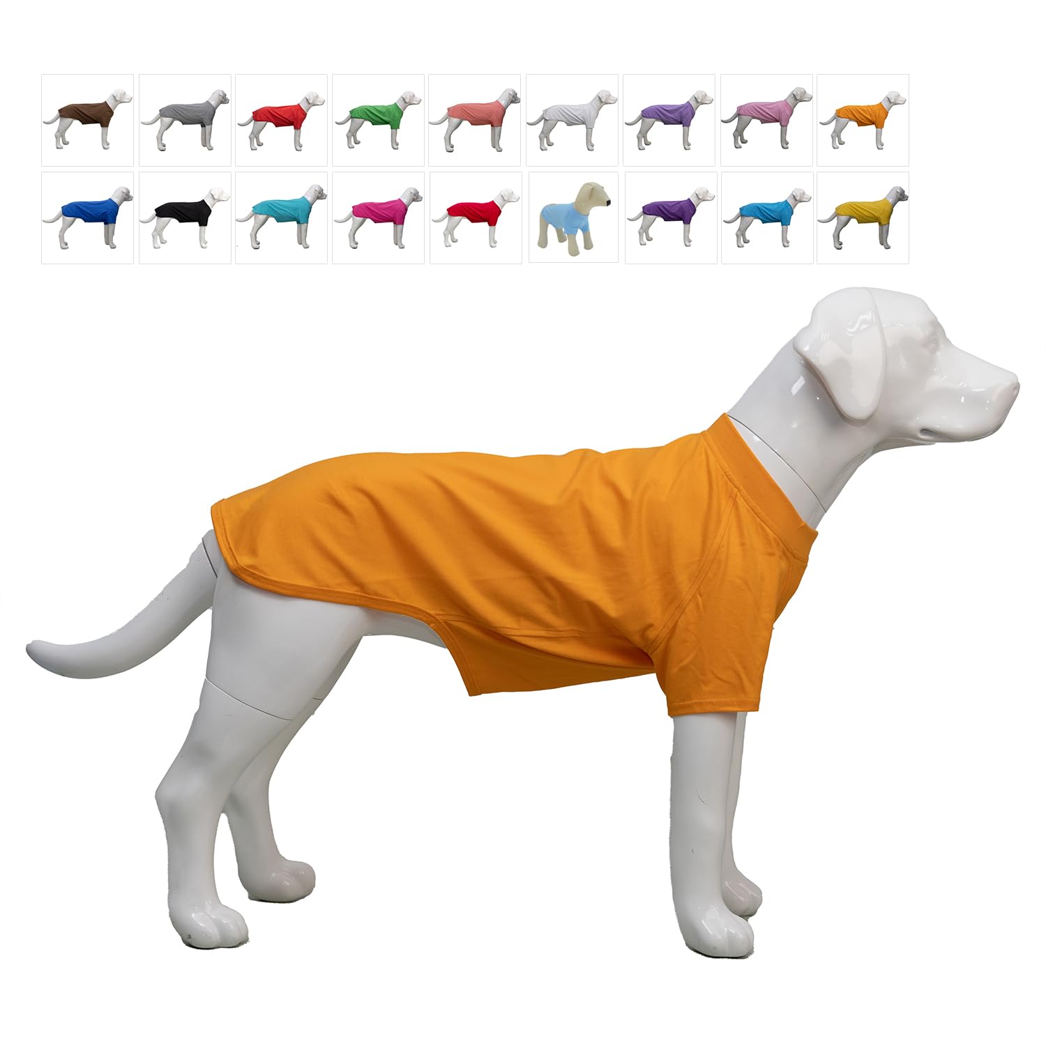Photo 1 of Lovelonglong Pet Clothing Dog Costumes Basic Blank T-Shirt Tee Shirts for Large Dogs Orange XXXXL