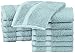 Amazon Brand – Pinzon Organic Cotton Bathroom Washcloths, Set of 12, Spa Blue